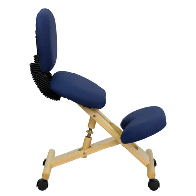 Flash Furniture Low-Back Height Adjustable Kneeling Chair with Dual Wheel