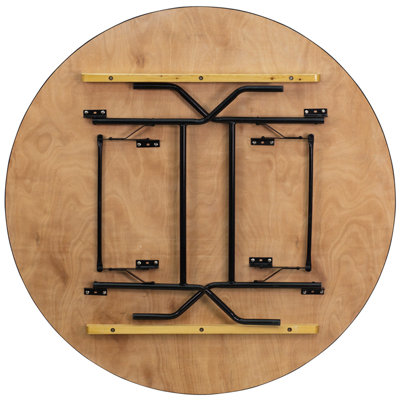 Flash Furniture Round Wood Folding Banquet Table