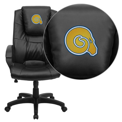 Flash Furniture NCAA Embroidered High-Back Leather Executive Chair