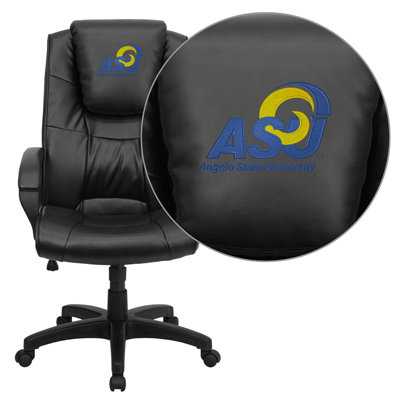 Flash Furniture NCAA Embroidered High-Back Leather Executive Chair