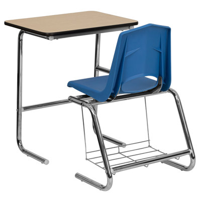 Flash Furniture Hercules Series Natural Laminate 32" Student Combo Desk