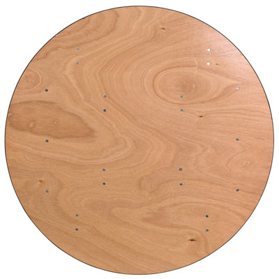 Flash Furniture Round Wood Folding Banquet Table with Clear Coated Finished Top