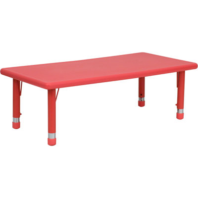 Flash Furniture Height Adjustable Rectangular Plastic Activity Table