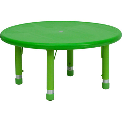 Flash Furniture Round Height Adjustable Plastic Activity Table