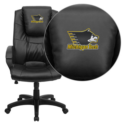 Flash Furniture NCAA Embroidered High-Back Leather Executive Chair