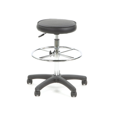 Flash Furniture Height Adjustable Drafting Stool with Footring