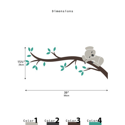 LittleLion Studio Koala Branch I Wall Decal