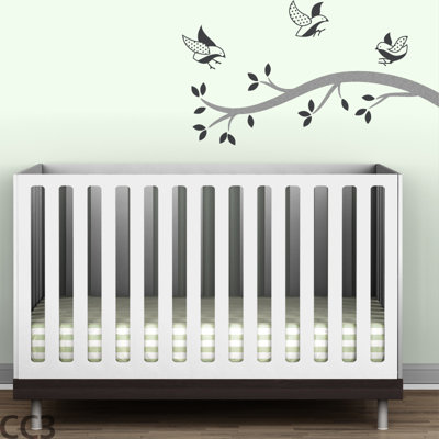 LittleLion Studio Polka Dot Birds Branch Wall Decal