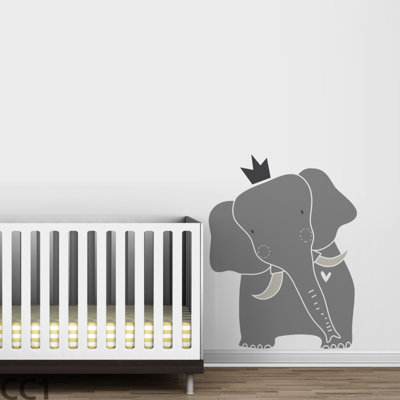 LittleLion Studio Baby Zoo King Elephant Wall Decal