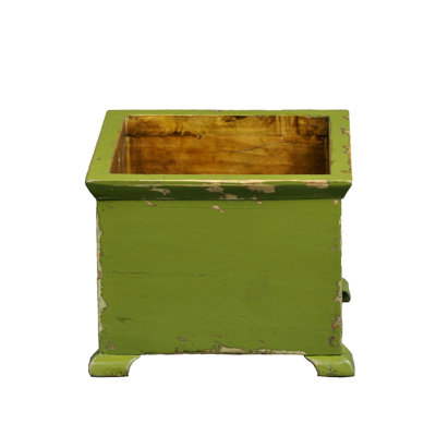 Antique Revival French Square Planter with Wooden Legs