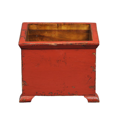 Antique Revival French Square Planter with Wooden Legs