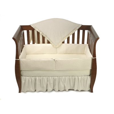 American Baby Company Heavenly Soft Four Piece Minky Dot Crib Bedding Set