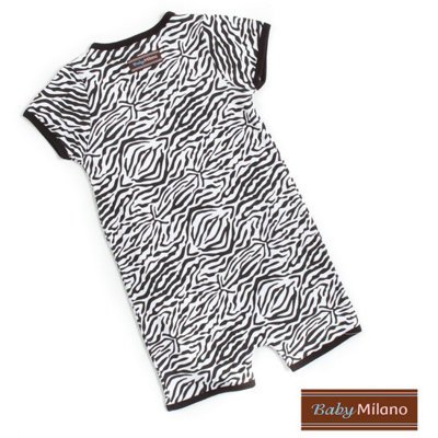 Baby Milano Kimono Infant Bodysuit in Zebra Print