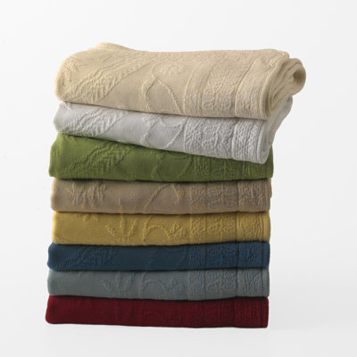 Historic Charleston King Charles Matelasse Bedspread Bedding Collection in Provincial Blue