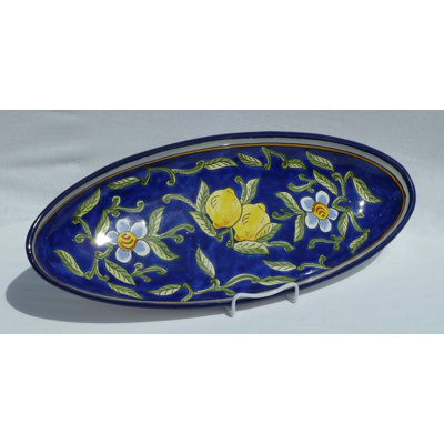 Le Souk Ceramique Citronique Design 21" Oval Platter