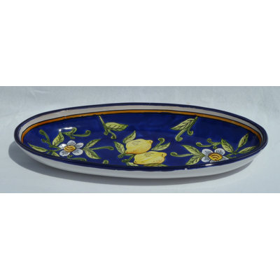 Le Souk Ceramique Citronique Design 21" Oval Platter