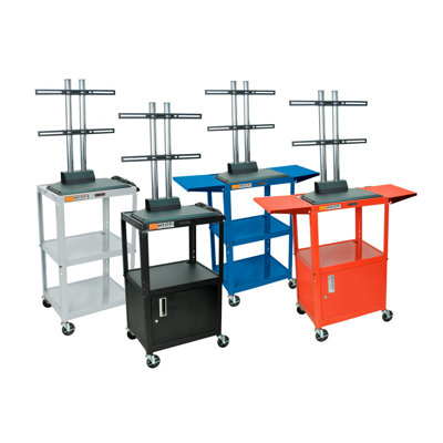 Luxor Adjustable Height Flat Panel Cart