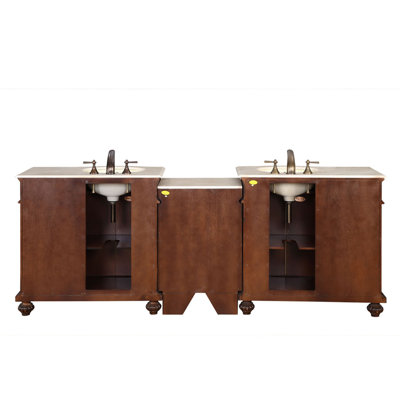 Silkroad Exclusive 90" Butler Double Bathroom Vanity Set