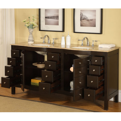  Exclusive Lancaster 72quot; Double Bathroom Vanity Set amp; Reviews  W