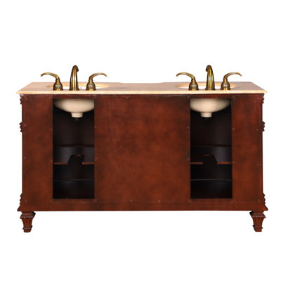 Silkroad Exclusive 60" Blair Double Bathroom Vanity