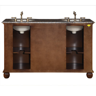 Silkroad Exclusive 58" Franklin Double Bathroom Vanity