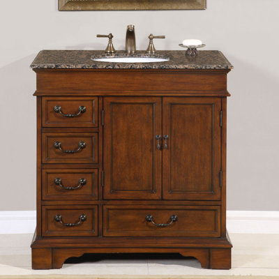 Single Bathroom Vanities on Exclusive Ashley 36  Single Sink Bathroom Vanity Cabinet   Wayfair