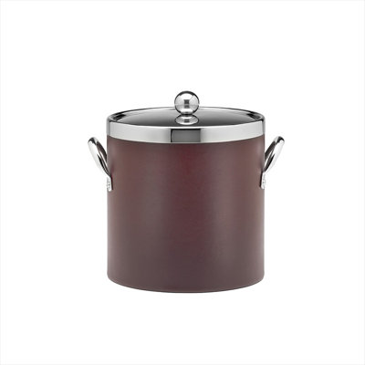 Soho 3 Qt Leatherette Ice Bucket in Claret