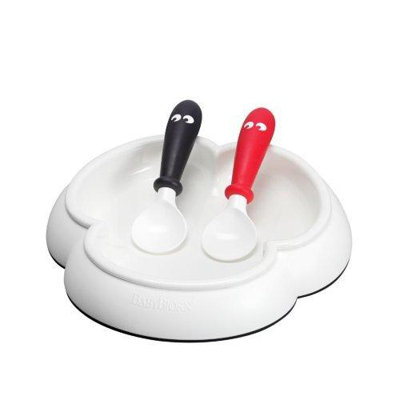 BabyBjorn Plate and Spoon Set in White