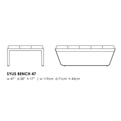Elemental Living Sylis Leather Bench