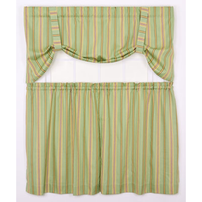 Ellis Curtain Warwick Medium Scale Stripe Tie-Up Valance