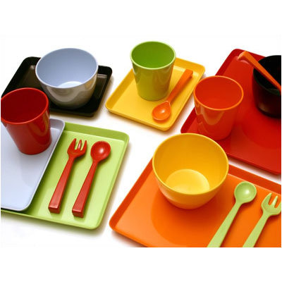 notNeutral Melamine Snack Set in Yellow/Orange