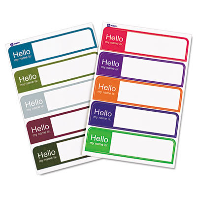 Avery "Hello" Flexible Self-Adhesive Mini Name Badge Labels