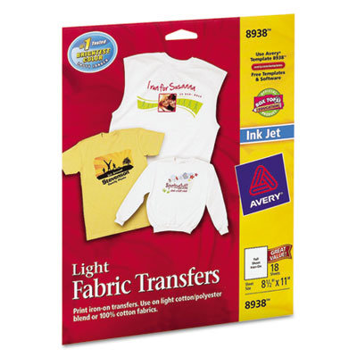 Avery Personal Creations Inkjet T-Shirt Transfer, 18/Pack