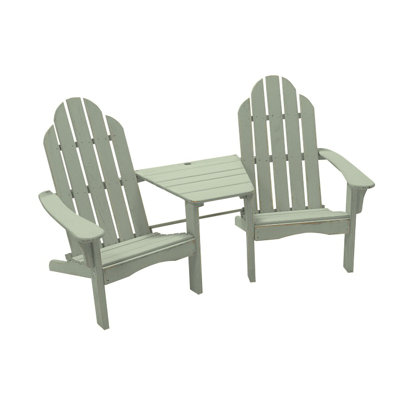 Great American Woodies Cottage Classic Tete-A-Tete Adirondack Chair