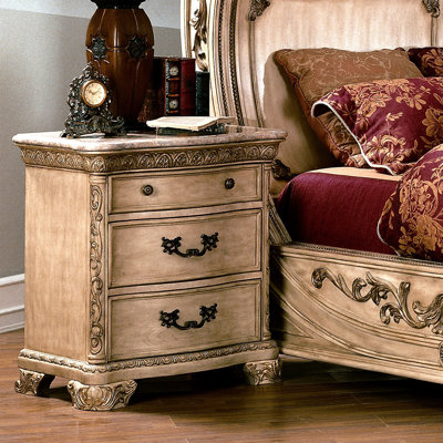 Cannes 3 Drawer Nightstand by Wildon Home ® -image