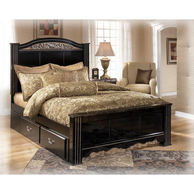 Park Poster Footboard in Deep Glossy Black by Wildon Home ® -image