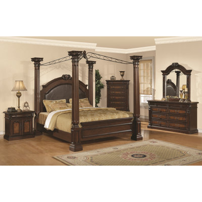 Juliet Four Poster Bedroom Collection by Wildon Home ® -image