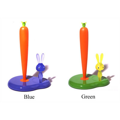 Alessi Bunny & Carrot Kitchen Roll Holder by Stefano Giovannoni