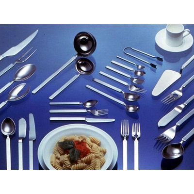 Alessi Dry Dinner Fork in Mirror with Satin Handle by Achille Castiglioni