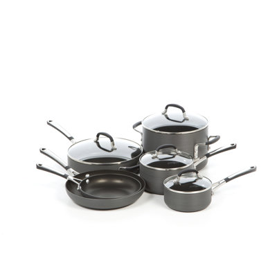 Simply Hard-Anodized Aluminum 10-Piece Cookware Set