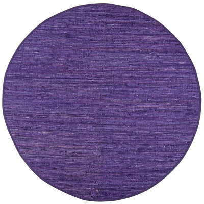 St. Croix Matador Purple Leather Chindi Rug