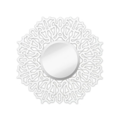 Majestic Mirror Contemporary Round Bevel Wall Mirror