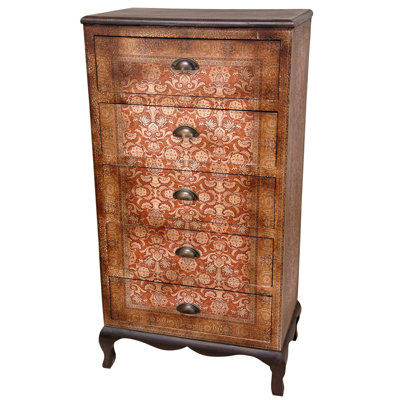 Olde Worlde Vintage 5 Drawer Chest by Oriental Furniture -image