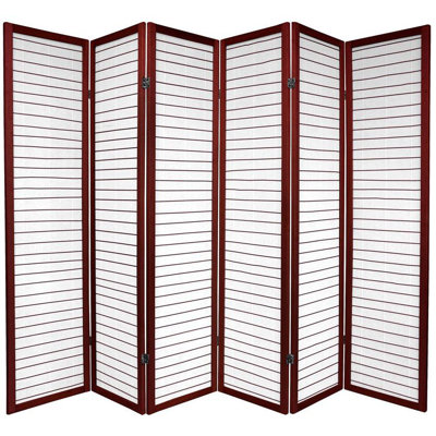 Oriental Furniture Rice Paper Shoji Room Divider in Rosewood