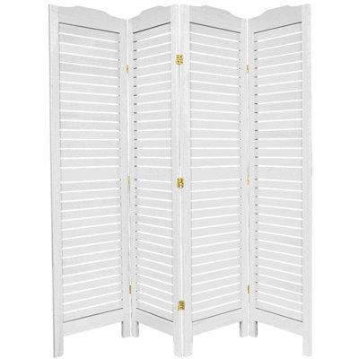 Oriental Furniture 72" Classic Venetian Room Divider in White