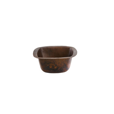 Picasso Square Hand Hammered Copper Bathroom Sink