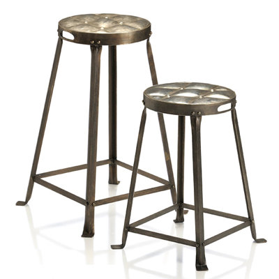 CG Sparks Metal Tufted Stool