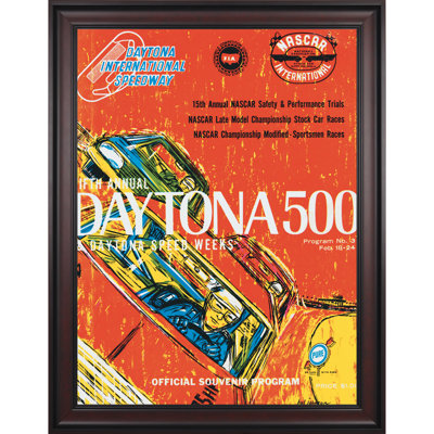Mounted Memories NASCAR Framed 36" x 48" Daytona 500 Program Print