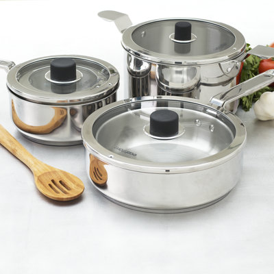 Natural Home Eazistore Stainless Steel 10-Piece Cookware Set