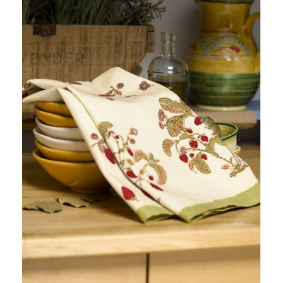Strawberry Red Green Tea Towel (Set of 3)